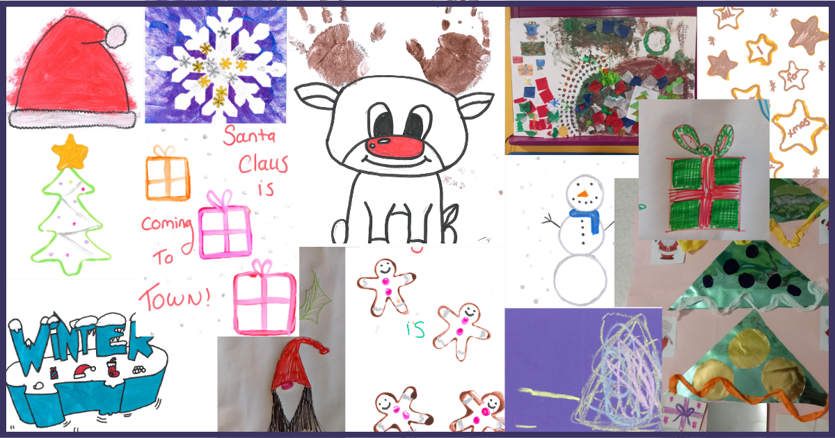 christmas drawings created by children and young people